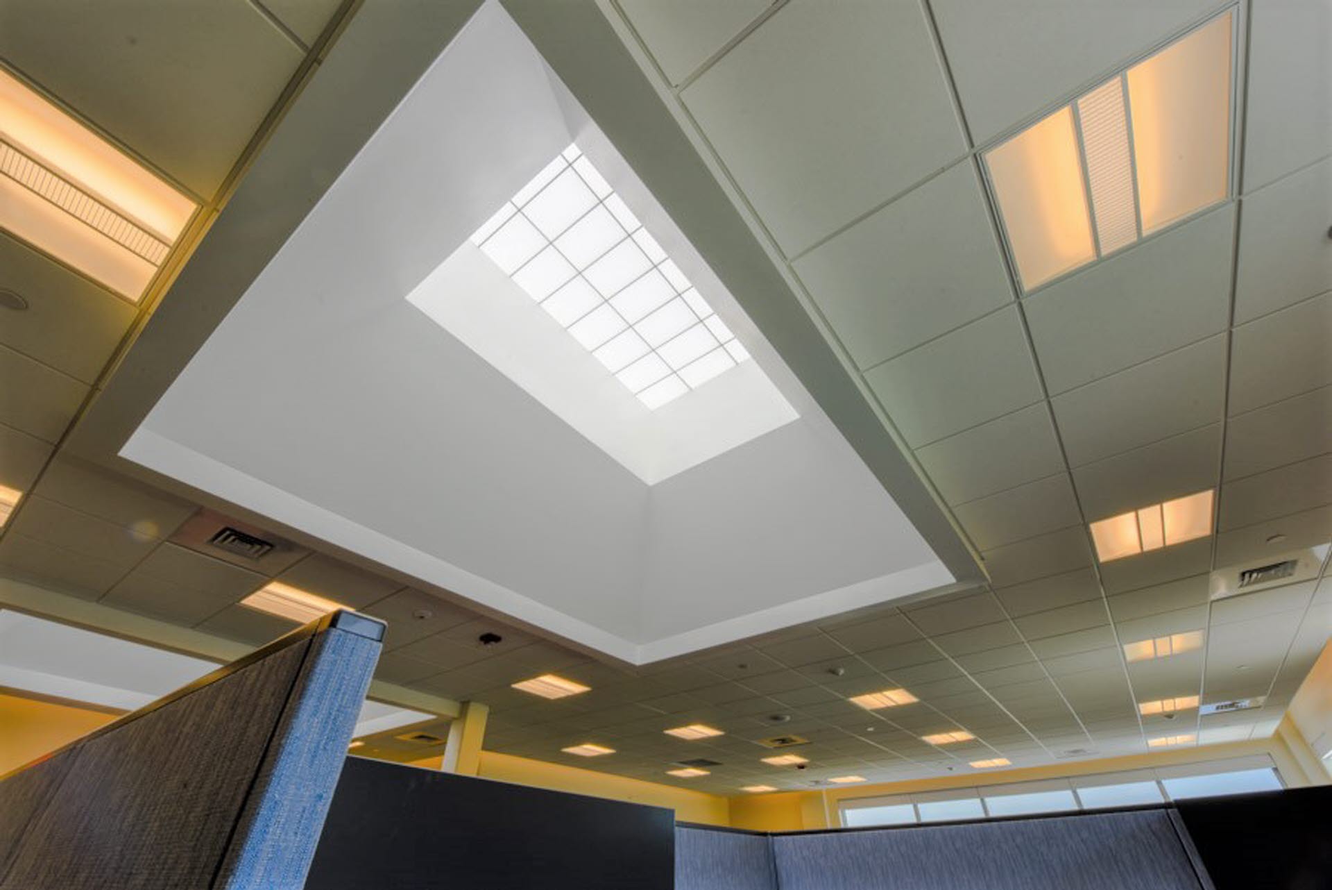 One of Two Second Floor Skylight Features to allow Natural Light