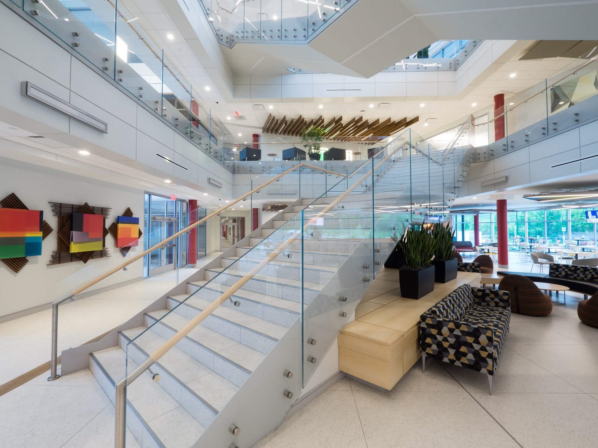 First Floor Main Atrium at Glass Rail Stair