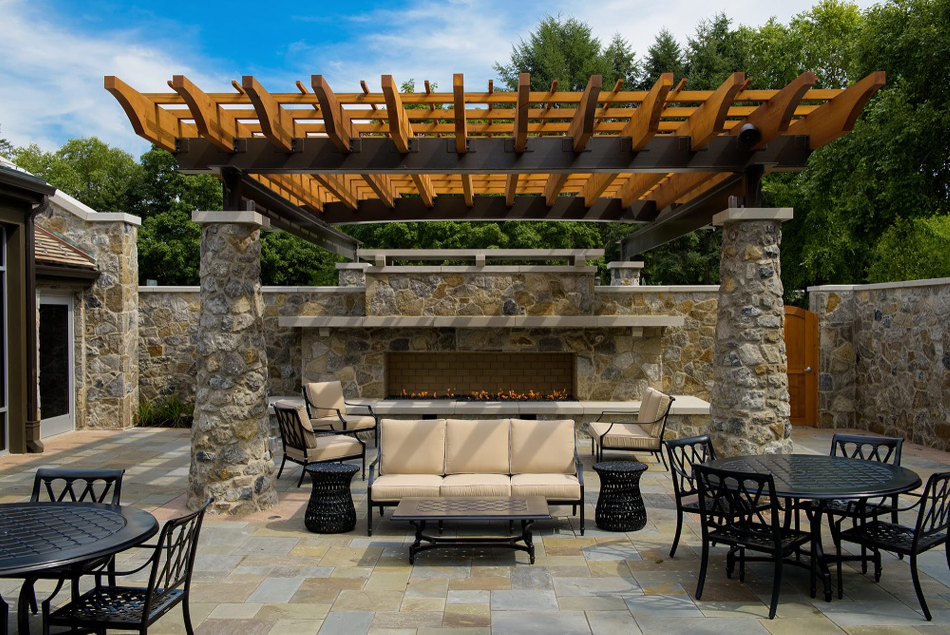 Courtyard with Fireplace