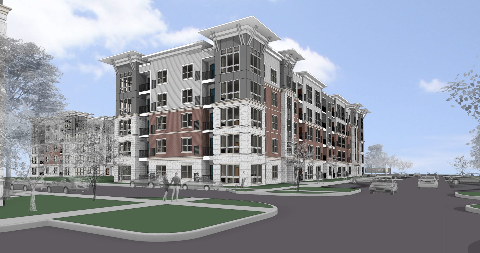 Greenfield North Apartment Complex Rendering