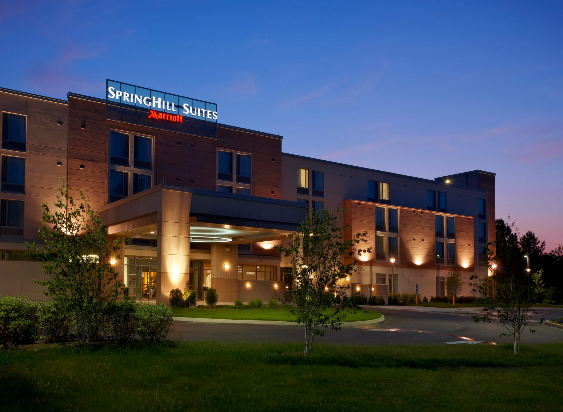 Hotel Entrance at Night